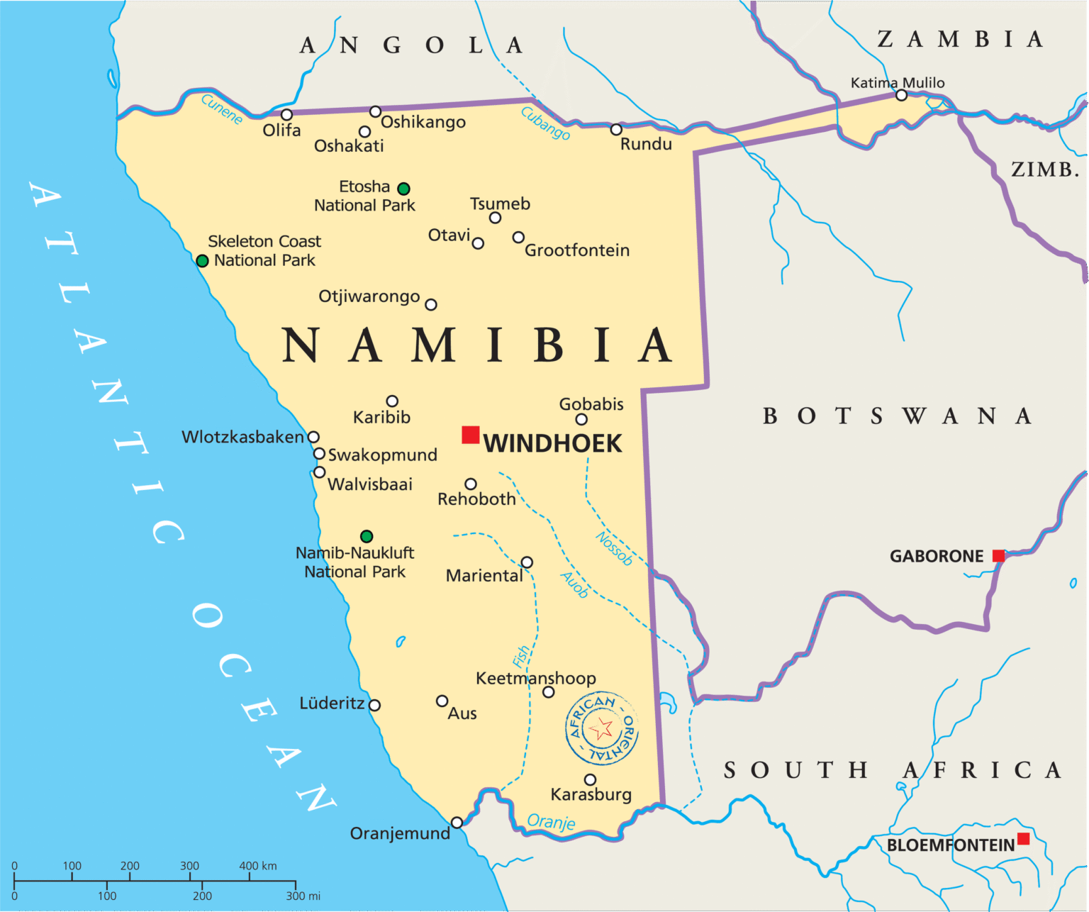 Namibia map